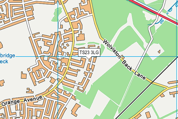 TS23 3LG map - OS VectorMap District (Ordnance Survey)