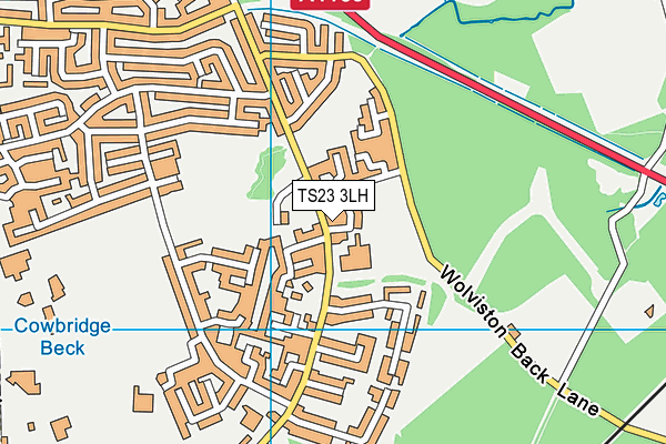 Bewley Primary School map (TS23 3LH) - OS VectorMap District (Ordnance Survey)
