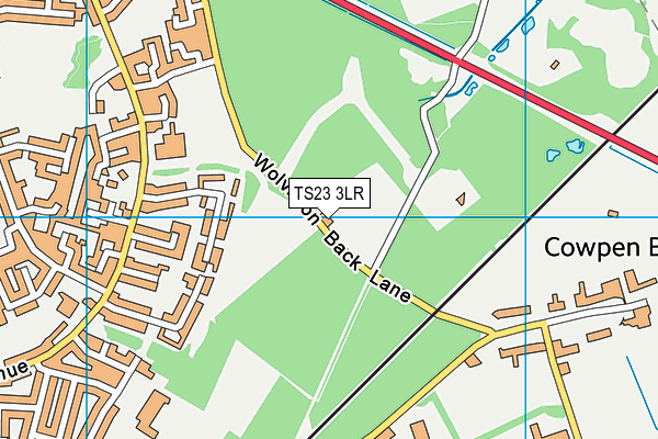 Cowpen Bewley Cricket Club (Closed) map (TS23 3LR) - OS VectorMap District (Ordnance Survey)