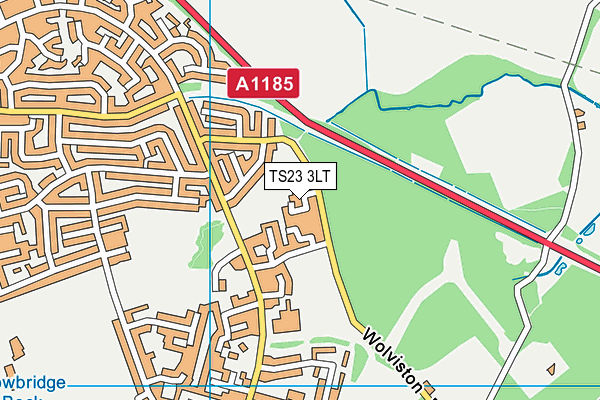 TS23 3LT map - OS VectorMap District (Ordnance Survey)