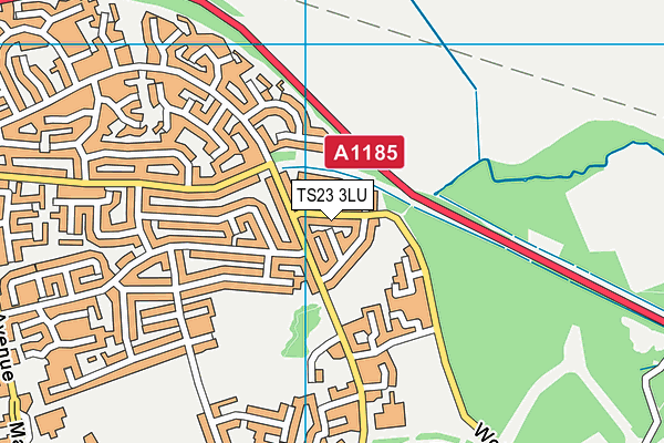 TS23 3LU map - OS VectorMap District (Ordnance Survey)