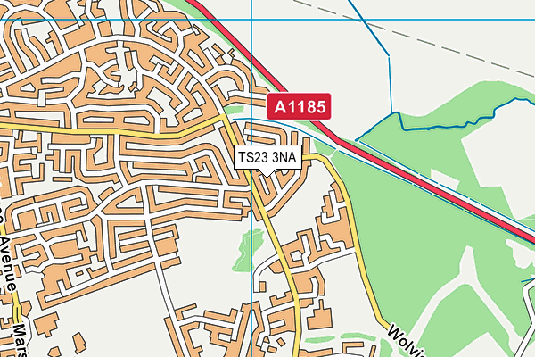 TS23 3NA map - OS VectorMap District (Ordnance Survey)