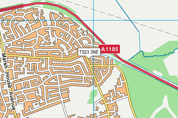 TS23 3NE map - OS VectorMap District (Ordnance Survey)