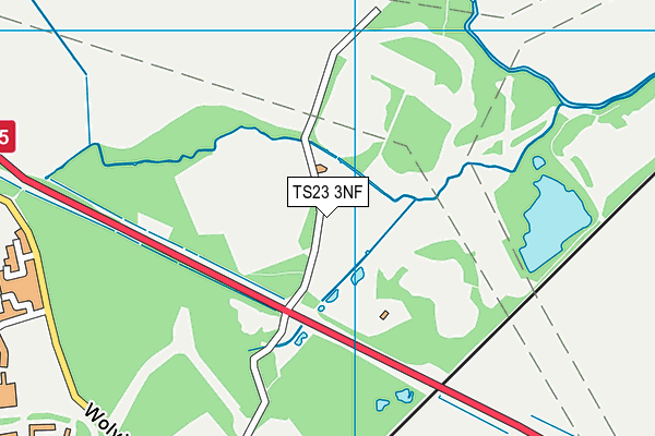 TS23 3NF map - OS VectorMap District (Ordnance Survey)