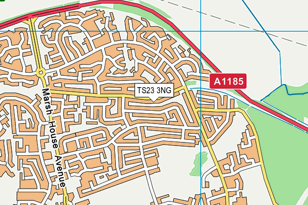 TS23 3NG map - OS VectorMap District (Ordnance Survey)