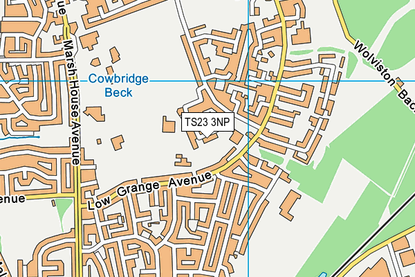 TS23 3NP map - OS VectorMap District (Ordnance Survey)