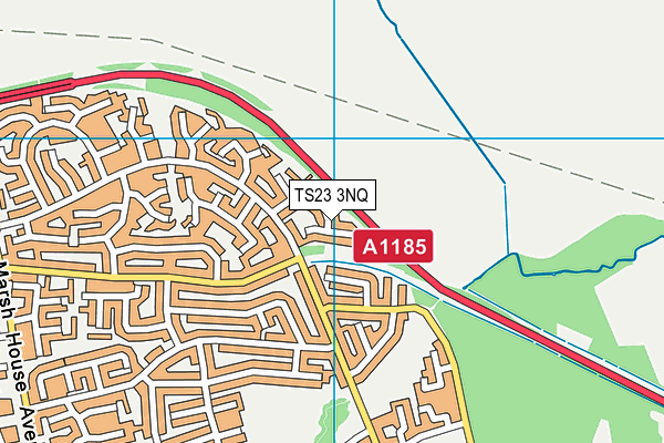 TS23 3NQ map - OS VectorMap District (Ordnance Survey)