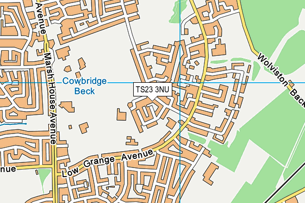 TS23 3NU map - OS VectorMap District (Ordnance Survey)