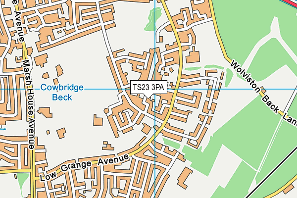 TS23 3PA map - OS VectorMap District (Ordnance Survey)
