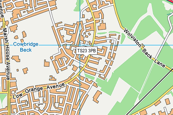 TS23 3PB map - OS VectorMap District (Ordnance Survey)