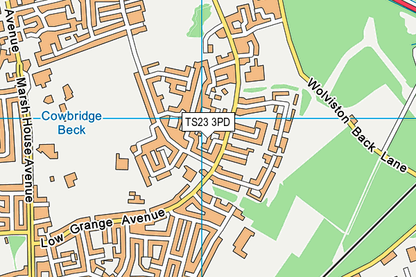 TS23 3PD map - OS VectorMap District (Ordnance Survey)