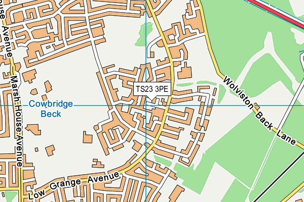 TS23 3PE map - OS VectorMap District (Ordnance Survey)