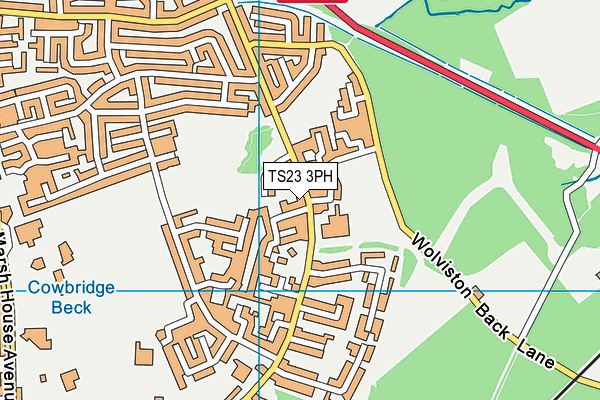 TS23 3PH map - OS VectorMap District (Ordnance Survey)