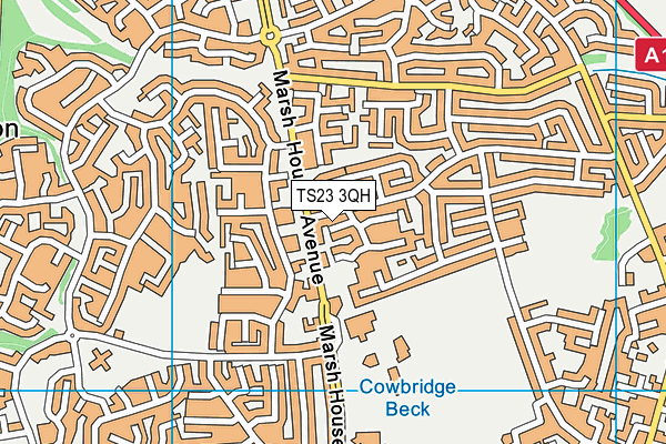TS23 3QH map - OS VectorMap District (Ordnance Survey)