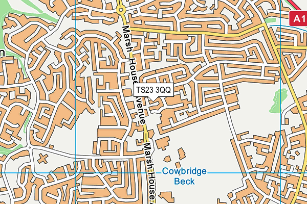 TS23 3QQ map - OS VectorMap District (Ordnance Survey)