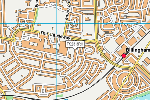 TS23 3RH map - OS VectorMap District (Ordnance Survey)