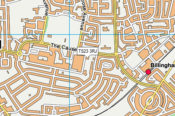 TS23 3RJ map - OS VectorMap District (Ordnance Survey)