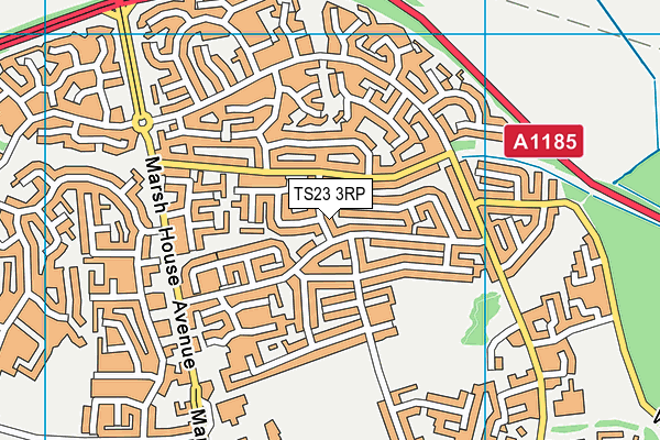 TS23 3RP map - OS VectorMap District (Ordnance Survey)