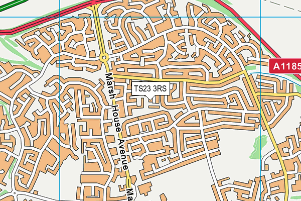 TS23 3RS map - OS VectorMap District (Ordnance Survey)