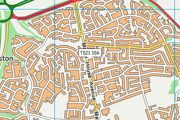 TS23 3SA map - OS VectorMap District (Ordnance Survey)