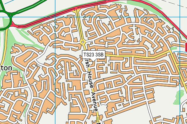 TS23 3SB map - OS VectorMap District (Ordnance Survey)