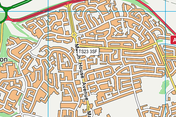 TS23 3SF map - OS VectorMap District (Ordnance Survey)
