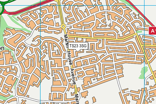 TS23 3SG map - OS VectorMap District (Ordnance Survey)