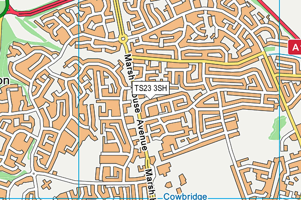 TS23 3SH map - OS VectorMap District (Ordnance Survey)