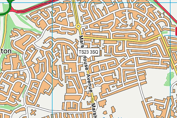 TS23 3SQ map - OS VectorMap District (Ordnance Survey)