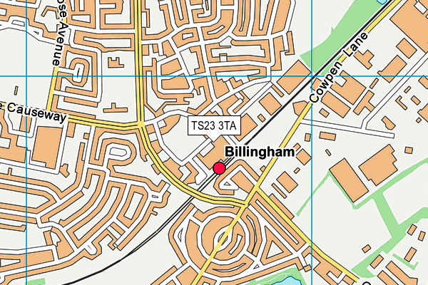 Map of BILLINGHAM WINDOWS AND CONSERVATORIES LIMITED at district scale
