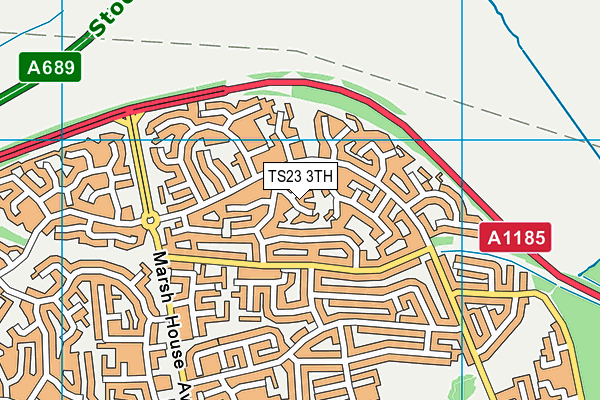 TS23 3TH map - OS VectorMap District (Ordnance Survey)
