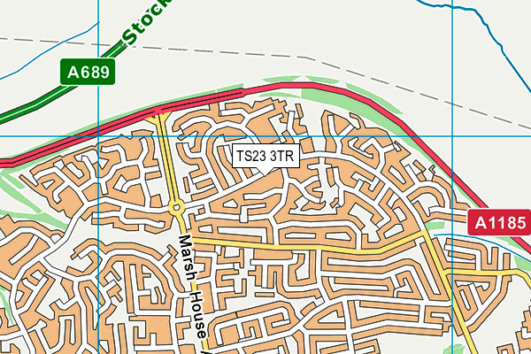 TS23 3TR map - OS VectorMap District (Ordnance Survey)