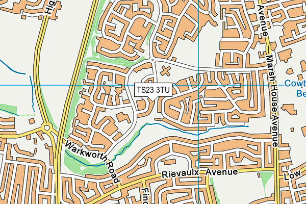 TS23 3TU map - OS VectorMap District (Ordnance Survey)