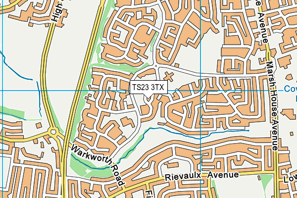 TS23 3TX map - OS VectorMap District (Ordnance Survey)