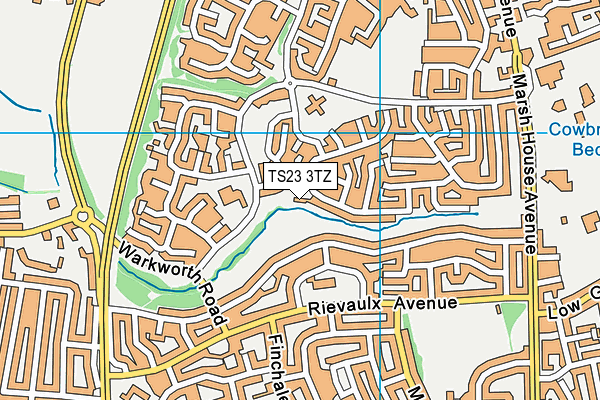 TS23 3TZ map - OS VectorMap District (Ordnance Survey)