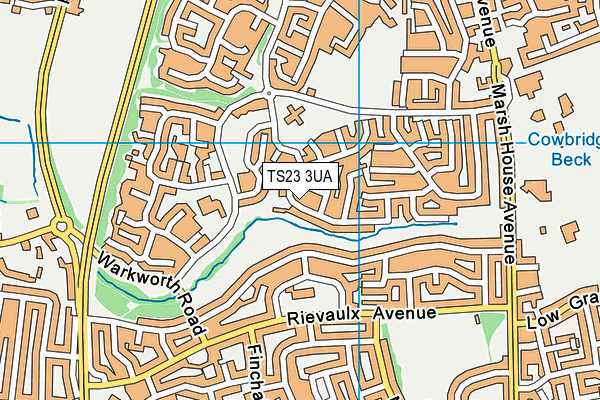 TS23 3UA map - OS VectorMap District (Ordnance Survey)