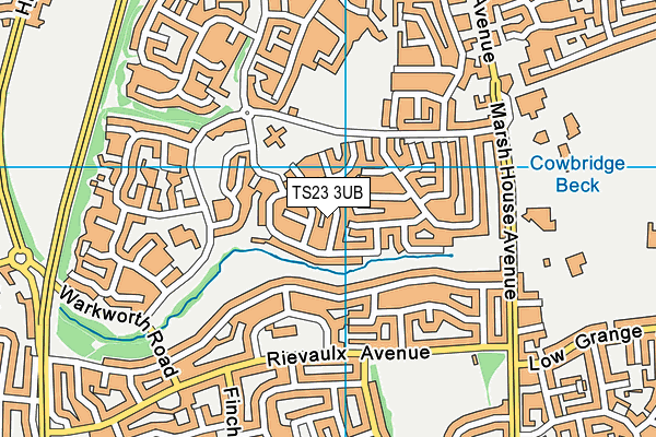 TS23 3UB map - OS VectorMap District (Ordnance Survey)