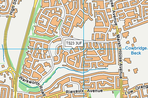 TS23 3UF map - OS VectorMap District (Ordnance Survey)