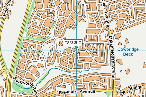 TS23 3UG map - OS VectorMap District (Ordnance Survey)