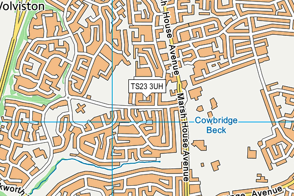 TS23 3UH map - OS VectorMap District (Ordnance Survey)