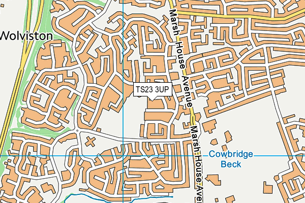 TS23 3UP map - OS VectorMap District (Ordnance Survey)