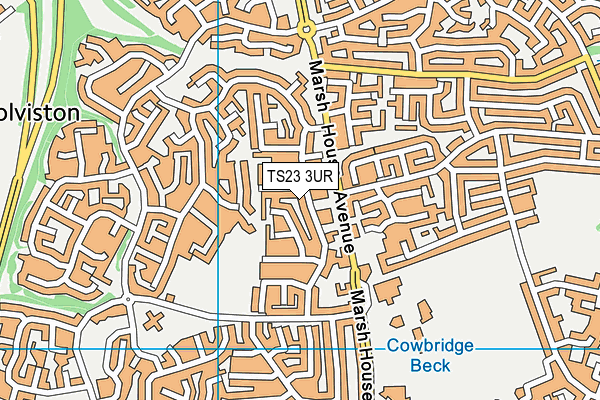 TS23 3UR map - OS VectorMap District (Ordnance Survey)
