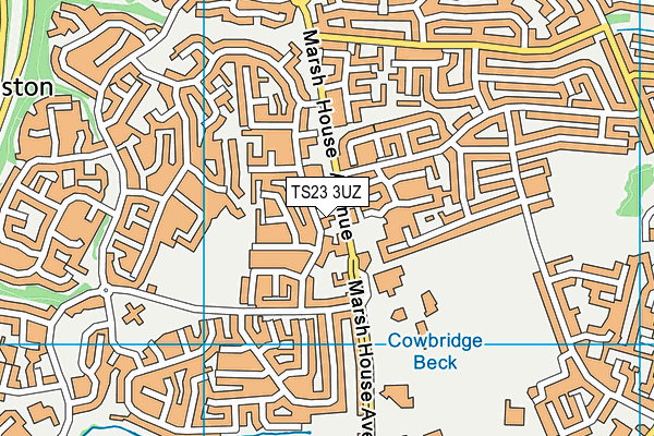 TS23 3UZ map - OS VectorMap District (Ordnance Survey)