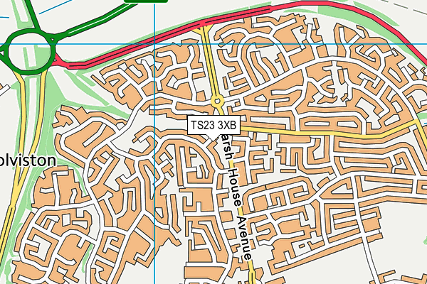 TS23 3XB map - OS VectorMap District (Ordnance Survey)