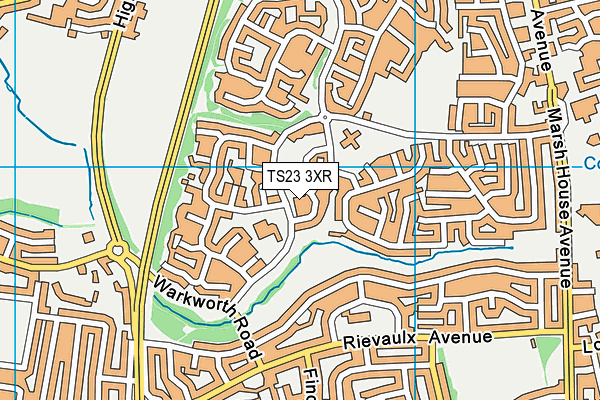 TS23 3XR map - OS VectorMap District (Ordnance Survey)