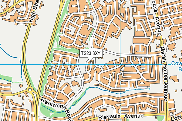 TS23 3XY map - OS VectorMap District (Ordnance Survey)