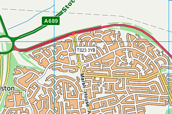 TS23 3YB map - OS VectorMap District (Ordnance Survey)