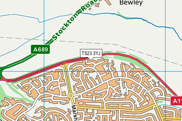 TS23 3YJ map - OS VectorMap District (Ordnance Survey)