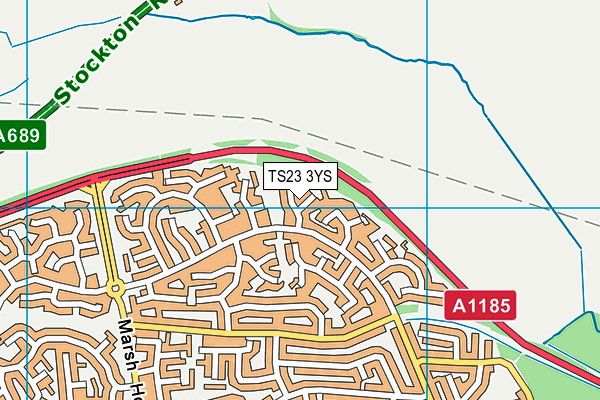 TS23 3YS map - OS VectorMap District (Ordnance Survey)