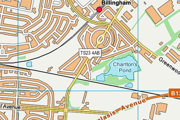 TS23 4AB map - OS VectorMap District (Ordnance Survey)